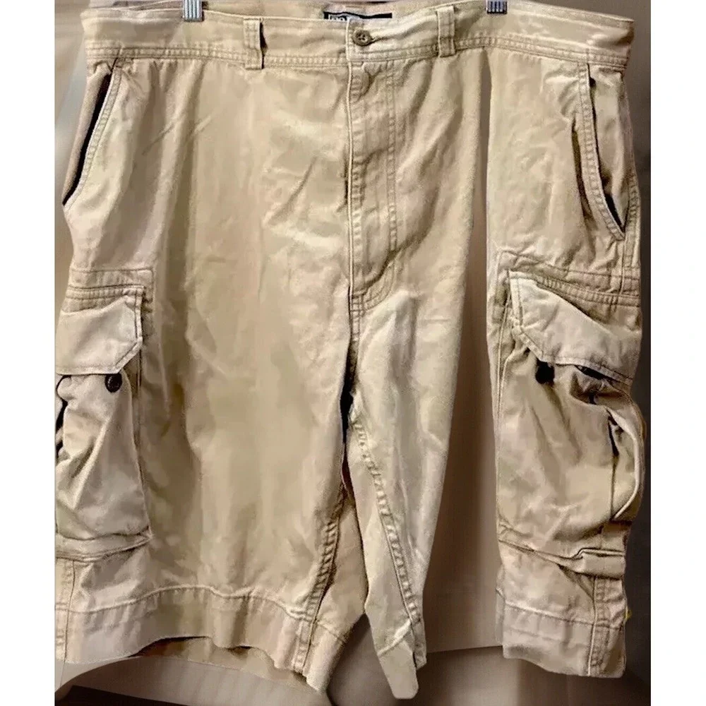 Mens Ralph Lauren Polo 67‎ Cargo Shorts Beige Cotton Casual Twill Sz 42 10